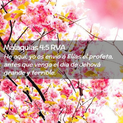 Picture 02 - Malaquías 4:5 RVA - He aquí, yo os envío á Elías el profeta, - Bible Verse Picture