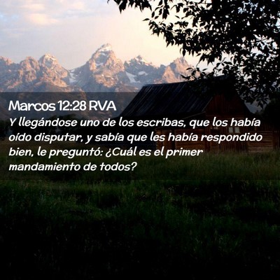 Picture 02 - Marcos 12:28 RVA - Y llegándose uno de los escribas, que los había - Bible Verse Picture