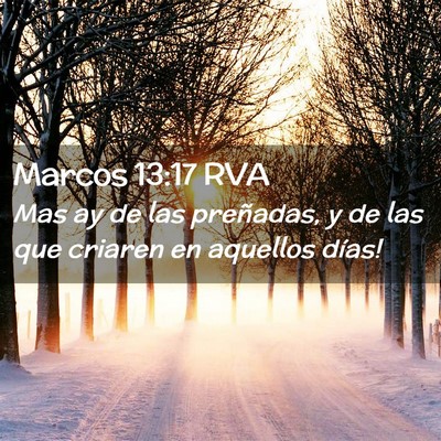 Picture 02 - Marcos 13:17 RVA - Mas ­ay de las preñadas, y de las que criaren - Bible Verse Picture