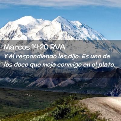 Picture 02 - Marcos 14:20 RVA - Y él respondiendo les dijo: Es uno de los doce - Bible Verse Picture
