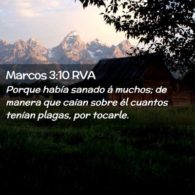 Picture 02 - Marcos 3:10 RVA - Porque había sanado á muchos; de manera que - Bible Verse Picture