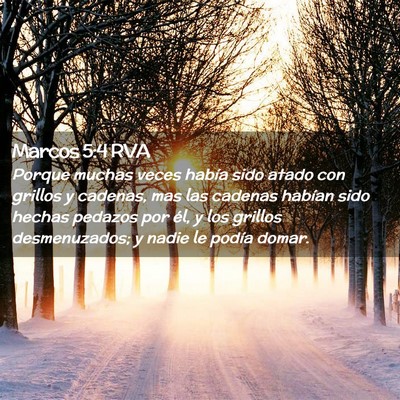 Picture 02 - Marcos 5:4 RVA - Porque muchas veces había sido atado con grillos - Bible Verse Picture