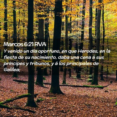 Picture 02 - Marcos 6:21 RVA - Y venido un día oportuno, en que Herodes, en la - Bible Verse Picture