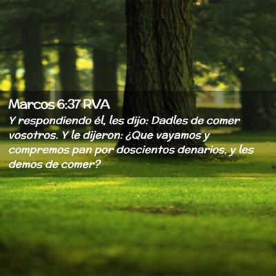 Picture 02 - Marcos 6:37 RVA - Y respondiendo él, les dijo: Dadles de comer - Bible Verse Picture