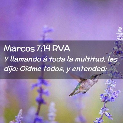Picture 02 - Marcos 7:14 RVA - Y llamando á toda la multitud, les dijo: Oidme - Bible Verse Picture