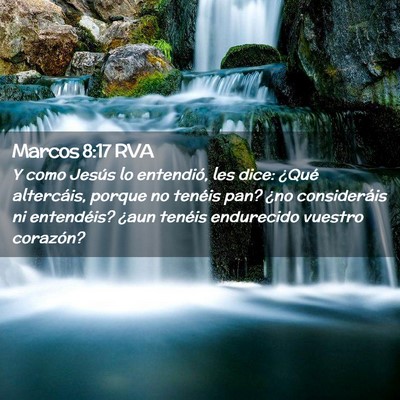 Picture 02 - Marcos 8:17 RVA - Y como Jesús lo entendió, les dice: ¿Qué - Bible Verse Picture