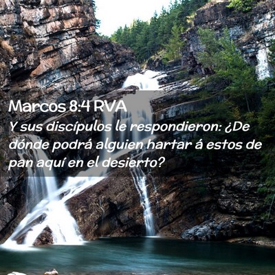 Picture 02 - Marcos 8:4 RVA - Y sus discípulos le respondieron: ¿De dónde - Bible Verse Picture