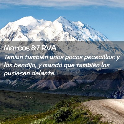 Picture 02 - Marcos 8:7 RVA - Tenían también unos pocos pececillos: y los - Bible Verse Picture