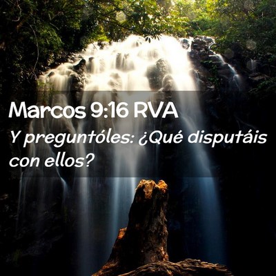 Picture 02 - Marcos 9:16 RVA - Y preguntóles: ¿Qué disputáis con - Bible Verse Picture