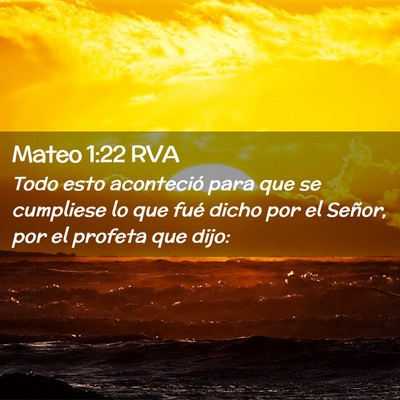 Picture 02 - Mateo 1:22 RVA - Todo esto aconteció para que se cumpliese lo que - Bible Verse Picture