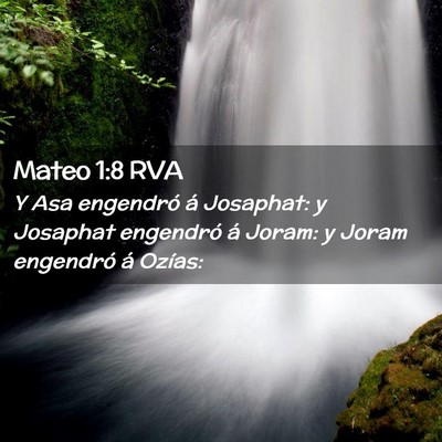 Picture 02 - Mateo 1:8 RVA - Y Asa engendró á Josaphat: y Josaphat engendró - Bible Verse Picture
