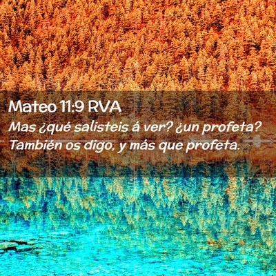 Picture 02 - Mateo 11:9 RVA - Mas ¿qué salisteis á ver? ¿un profeta? - Bible Verse Picture