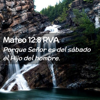 Picture 02 - Mateo 12:8 RVA - Porque Señor es del sábado el Hijo del - Bible Verse Picture