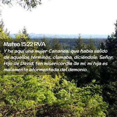 Picture 02 - Mateo 15:22 RVA - Y he aquí una mujer Cananea, que había salido - Bible Verse Picture
