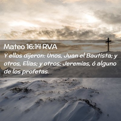 Picture 02 - Mateo 16:14 RVA - Y ellos dijeron: Unos, Juan el Bautista; y otros, - Bible Verse Picture