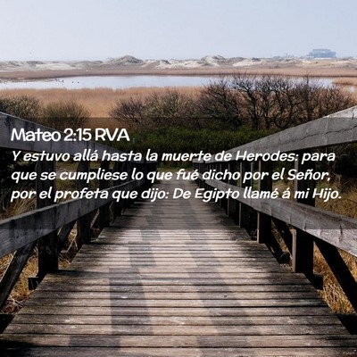 Picture 02 - Mateo 2:15 RVA - Y estuvo allá hasta la muerte de Herodes: para - Bible Verse Picture