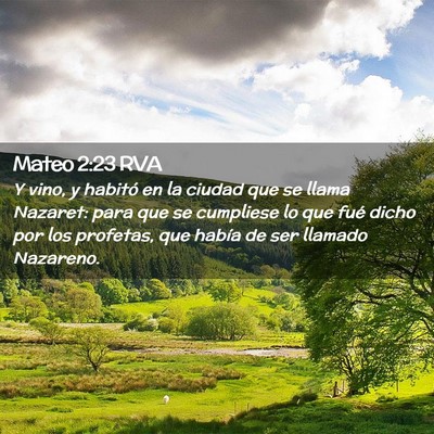 Picture 02 - Mateo 2:23 RVA - Y vino, y habitó en la ciudad que se llama - Bible Verse Picture