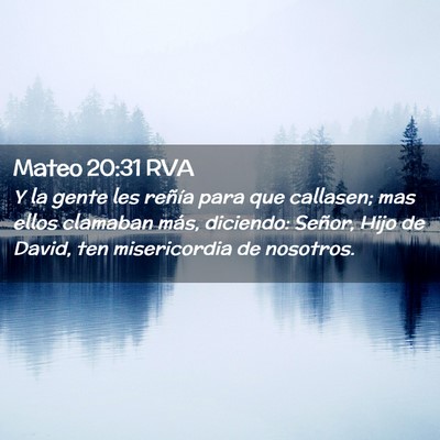 Picture 02 - Mateo 20:31 RVA - Y la gente les reñía para que callasen; mas - Bible Verse Picture