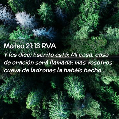 Picture 02 - Mateo 21:13 RVA - Y les dice: Escrito está: Mi casa, casa de - Bible Verse Picture