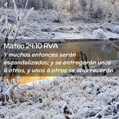 Picture 02 - Mateo 24:10 RVA - Y muchos entonces serán escandalizados; y se - Bible Verse Picture