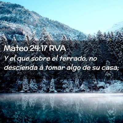 Picture 02 - Mateo 24:17 RVA - Y el que sobre el terrado, no descienda á tomar - Bible Verse Picture