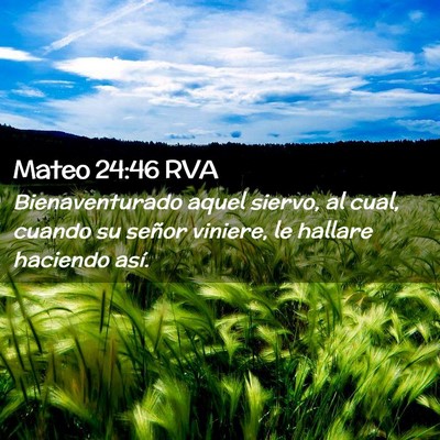 Picture 02 - Mateo 24:46 RVA - Bienaventurado aquel siervo, al cual, cuando su - Bible Verse Picture