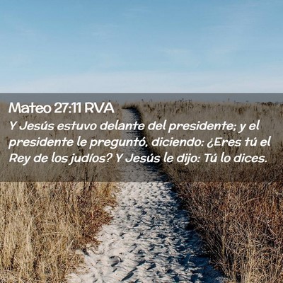 Picture 02 - Mateo 27:11 RVA - Y Jesús estuvo delante del presidente; y el - Bible Verse Picture