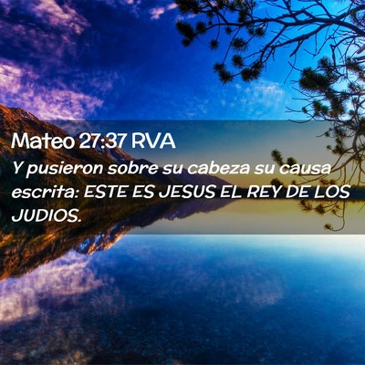 Picture 02 - Mateo 27:37 RVA - Y pusieron sobre su cabeza su causa escrita: ESTE - Bible Verse Picture