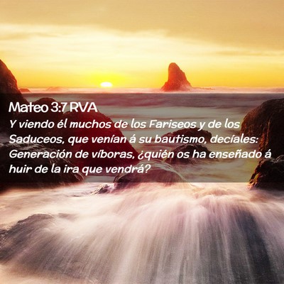 Picture 02 - Mateo 3:7 RVA - Y viendo él muchos de los Fariseos y de los - Bible Verse Picture