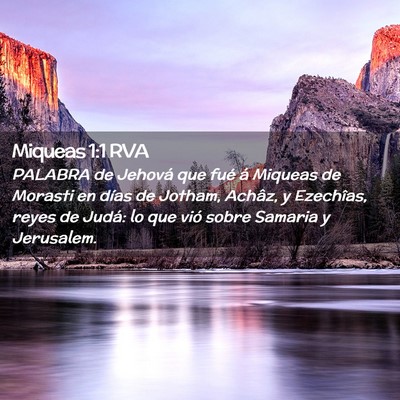 Picture 02 - Miqueas 1:1 RVA - PALABRA de Jehová que fué á Miqueas de Morasti - Bible Verse Picture