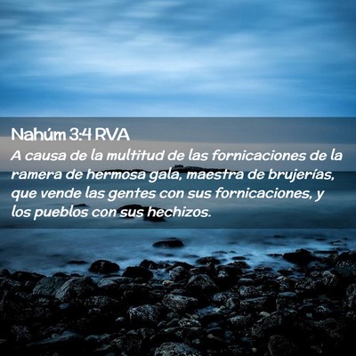 Picture 02 - Nahúm 3:4 RVA - A causa de la multitud de las fornicaciones de la - Bible Verse Picture