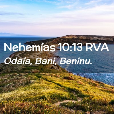 Picture 02 - Nehemías 10:13 RVA - Odaía, Bani, - Bible Verse Picture