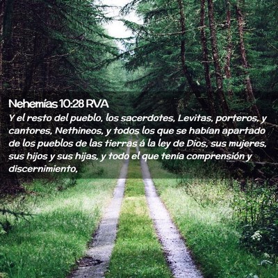 Picture 02 - Nehemías 10:28 RVA - Y el resto del pueblo, los sacerdotes, Levitas, - Bible Verse Picture
