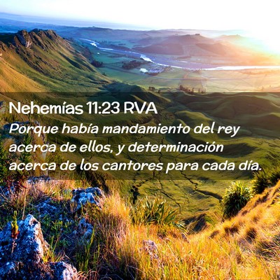 Picture 02 - Nehemías 11:23 RVA - Porque había mandamiento del rey acerca de - Bible Verse Picture