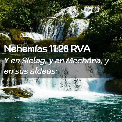 Picture 02 - Nehemías 11:28 RVA - Y en Siclag, y en Mechôna, y en sus - Bible Verse Picture
