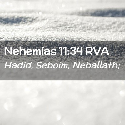 Picture 02 - Nehemías 11:34 RVA - Hadid, Seboim, - Bible Verse Picture