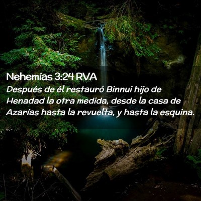 Picture 02 - Nehemías 3:24 RVA - Después de él restauró Binnui hijo de Henadad - Bible Verse Picture