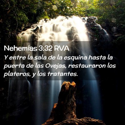 Picture 02 - Nehemías 3:32 RVA - Y entre la sala de la esquina hasta la puerta de - Bible Verse Picture