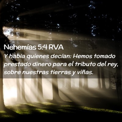 Picture 02 - Nehemías 5:4 RVA - Y había quienes decían: Hemos tomado prestado - Bible Verse Picture