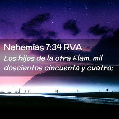 Picture 02 - Nehemías 7:34 RVA - Los hijos de la otra Elam, mil doscientos - Bible Verse Picture