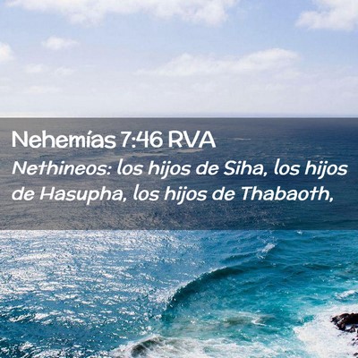 Picture 02 - Nehemías 7:46 RVA - Nethineos: los hijos de Siha, los hijos de - Bible Verse Picture
