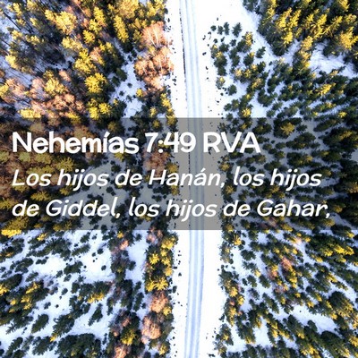Picture 02 - Nehemías 7:49 RVA - Los hijos de Hanán, los hijos de Giddel, los - Bible Verse Picture