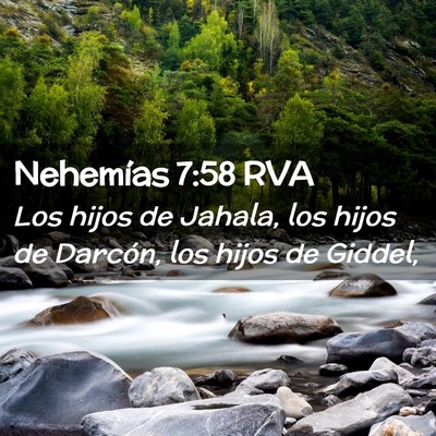 Picture 02 - Nehemías 7:58 RVA - Los hijos de Jahala, los hijos de Darcón, los - Bible Verse Picture
