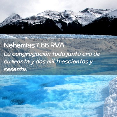 Picture 02 - Nehemías 7:66 RVA - La congregación toda junta era de cuarenta y dos - Bible Verse Picture