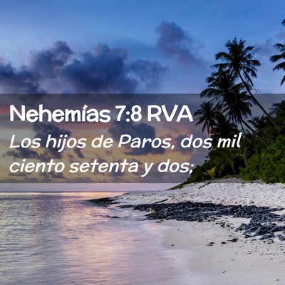 Picture 02 - Nehemías 7:8 RVA - Los hijos de Paros, dos mil ciento setenta y - Bible Verse Picture