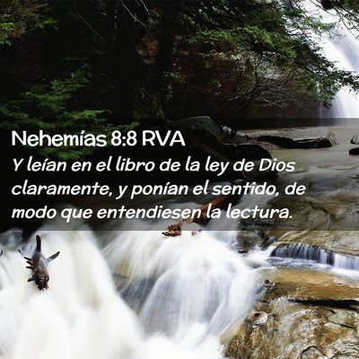 Picture 02 - Nehemías 8:8 RVA - Y leían en el libro de la ley de Dios - Bible Verse Picture