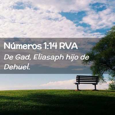Picture 02 - Números 1:14 RVA - De Gad, Eliasaph hijo de - Bible Verse Picture