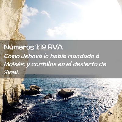 Picture 02 - Números 1:19 RVA - Como Jehová lo había mandado á Moisés; y - Bible Verse Picture