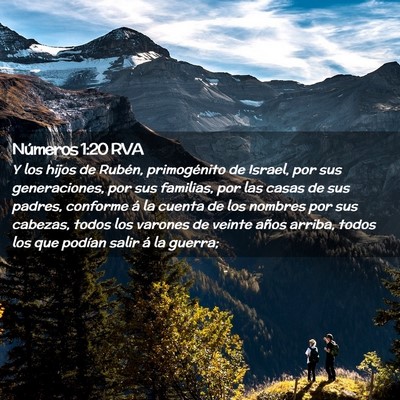Picture 02 - Números 1:20 RVA - Y los hijos de Rubén, primogénito de Israel, - Bible Verse Picture
