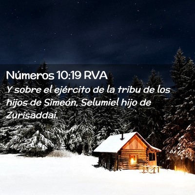 Picture 02 - Números 10:19 RVA - Y sobre el ejército de la tribu de los hijos de - Bible Verse Picture